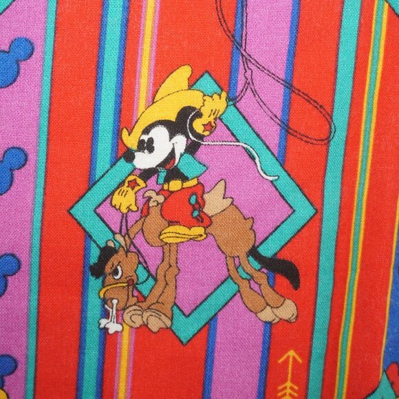 Vintage 80s Disney Mickey Mouse Western Shirt XL - Picture 7 of 12